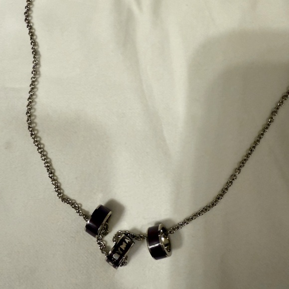 Designer Jewelry: Marc By Marc Jacob’s Set, silver base with purple enamel. - Picture 4 of 8